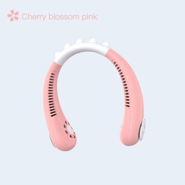 

electric fans kids neck fan portable bladeless rechargeable leafless hanging air cooler cooling mini wearable neckband