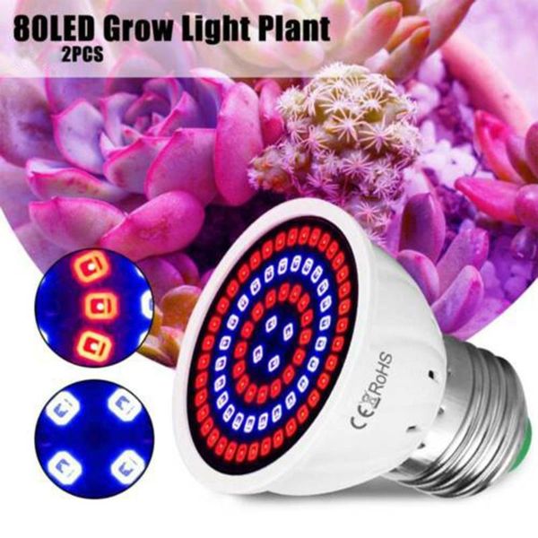 

2 pcs plant grow light bulb e27 flower full spectrum greenhouse indoor