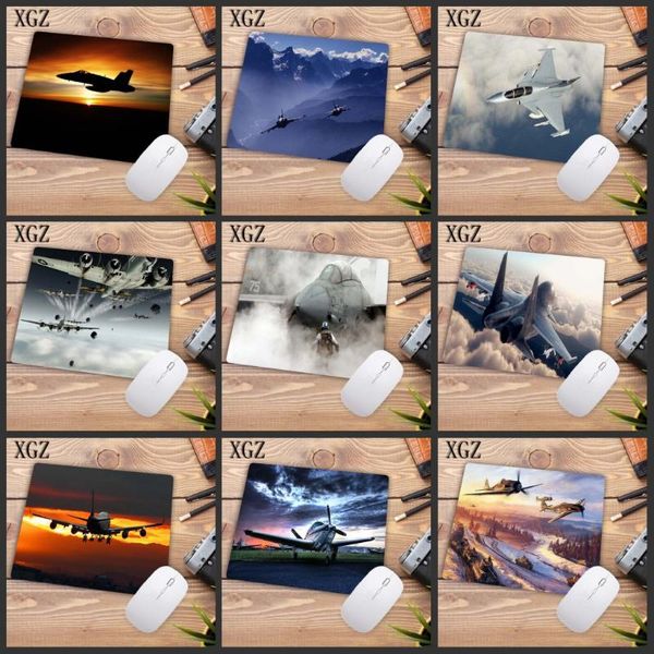 

mouse pads & wrist rests xgz airplane sunrise aircraft plane gamer speed mice retail small rubber mousepad size for 18x22cm desk mat promoti