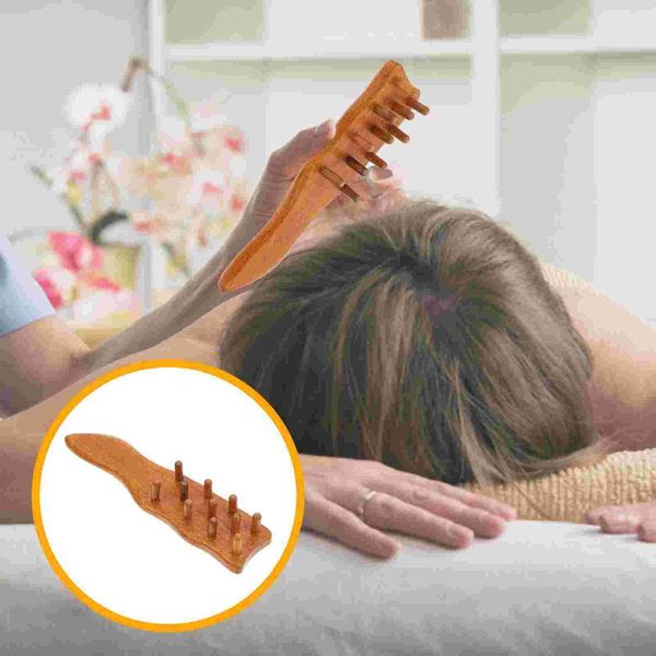 

hair brushes 1pc comb portable acupuncture point massaging tool, Silver