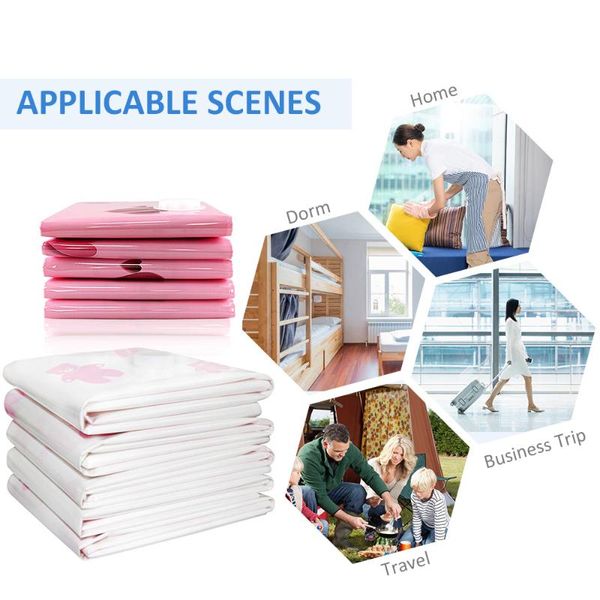 

storage bags 5pcs vacuum compression bag bedding toys clothes organizer seal compressed travel package with manual pump