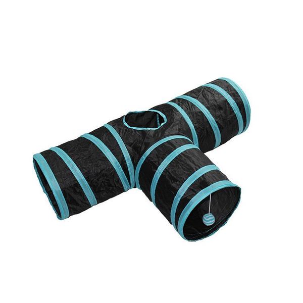 

cat toys tunnel three-way ringing paper pet drill tent nest foldable teaser toy
