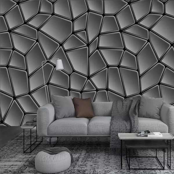 

wallpapers dropship custom mural wallpaper modern simple abstract geometry black art wall painting bedroom background decor fresco
