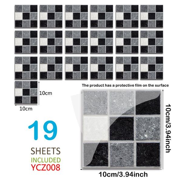 

wall stickers 3d mosaic tile kitchen bathroom sticker pvc coating beautification diy home decoration