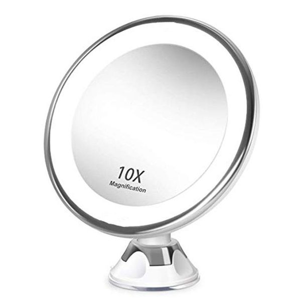 

compact mirrors makeup vanity mirror portable with led light suction cup 360Â° rotating glass home deskbathroom travel