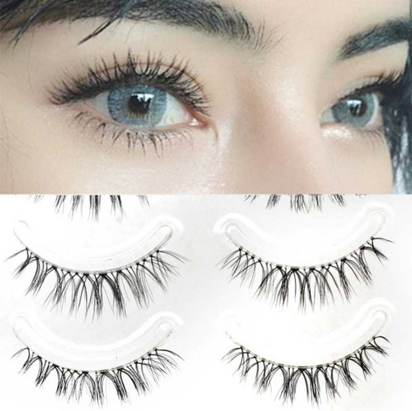 

5 pairs false eyelashes, transparent handmade false eyelashes, makeup tools, naturally messy, soft fiber, eyelashes