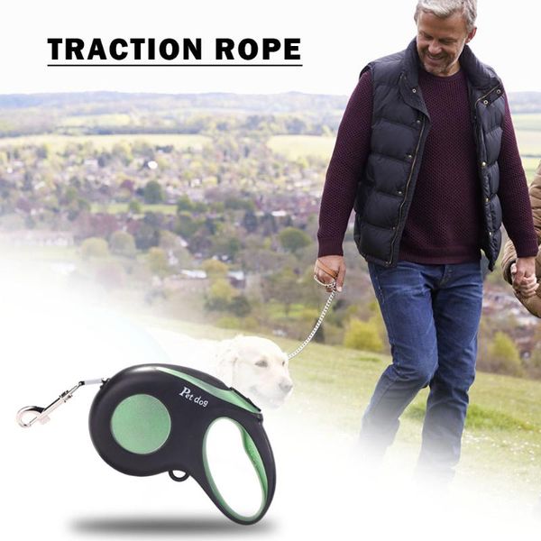 

automatic retractable pet dog collar leash harness puppy cat running walking extending traction rope with garbage bag