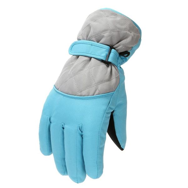 

1 pair kids winter gloves snow windproof mittens outdoor sports cycling bicycle bike breathable adjustable skiing age 6-11 years