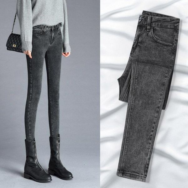 

women's jeans woman pants autumn winter skinny pantalones vaqueros mujer, Blue