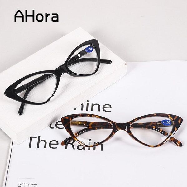 

sunglasses ahora fashion cat eyes reading glasses ultalight small frame clear lens presbyopic eyeglasses for women&men with +1.0to+4.0, White;black