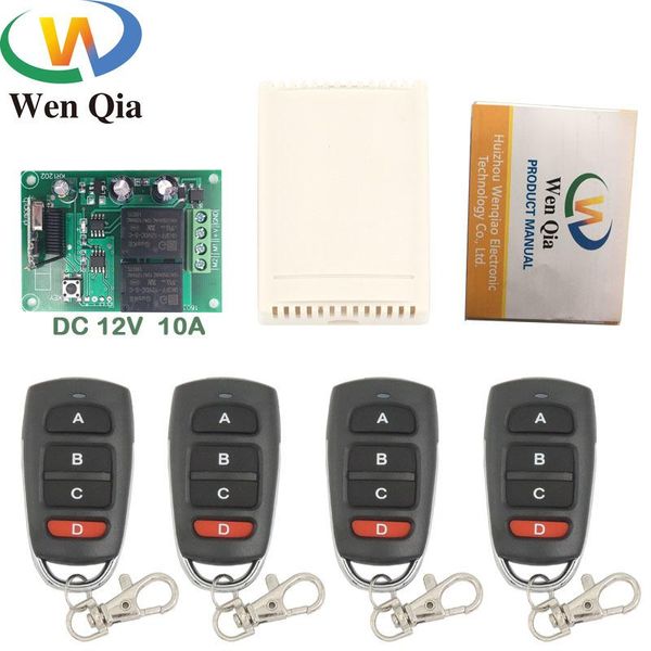 

433mhz universal remote control dc 12v 2ch rf relay receiver and transmitter for current positive and negative remote switch