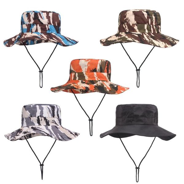 

outdoor hats sun hat waterproof fishing protection summer for man and women foldable bucket cap hiking, Black;white