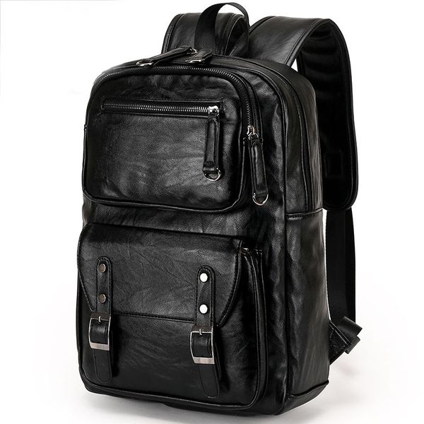 

100% real leather men's backpacks man's casual back bag genuine leather business male bag computer bag