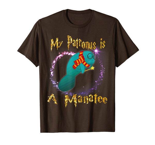 

my patronus is a manatee tshirt magic gifts, White;black