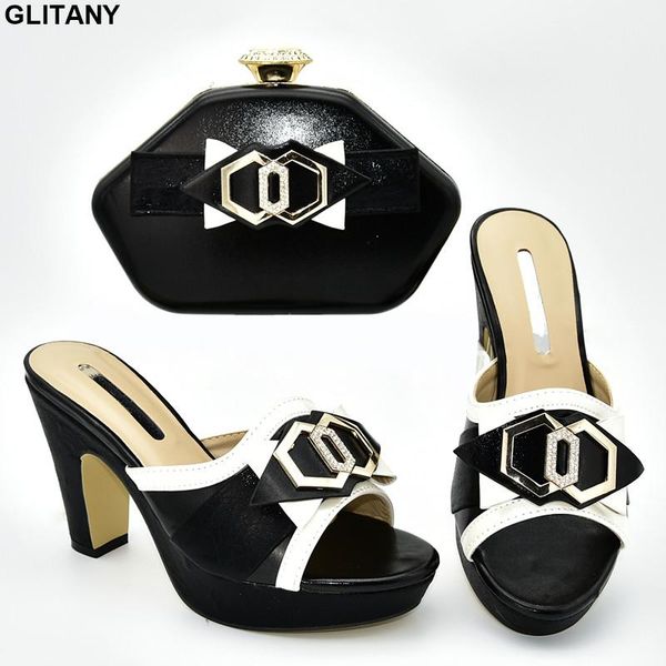 

dress shoes arrival and bag set african sets 2021 italian with matching bags for wedding italy ladies sandals heels, Black