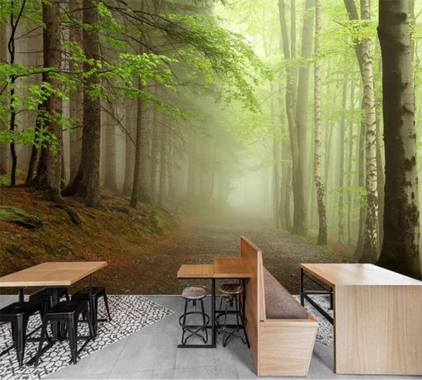 

customized 3d wallpaper forest scenery wind 8d mural bedroom living room sofa tv background wall