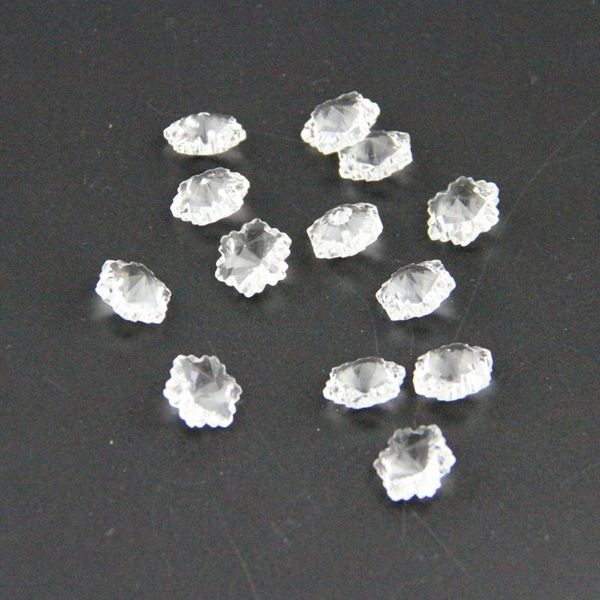 

50/lot 14mm colorful crystal snowflake beads in 2 holes for crystal chandelier parts home curtain decoration