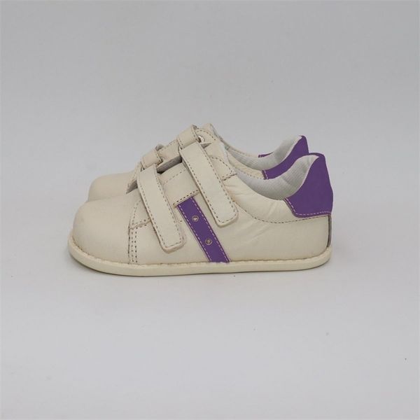 Tipsietoes marca de alta qualidade Genuine couro costura crianças sapatos para crianças para meninos e meninas primavera novo descalço 210306