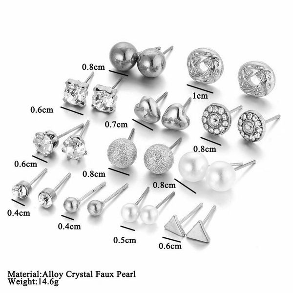

aaa designer jewelry network popular 12 sets of geometric earrings women's, Golden