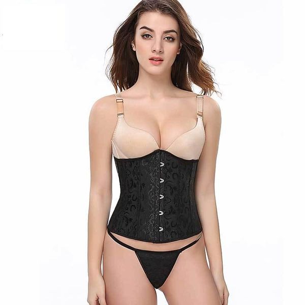 

bustiers & corsets corset jacquard underbust floral plus size front busk corselet solid elegant bustier 6xl black ivory apricot, Black;white