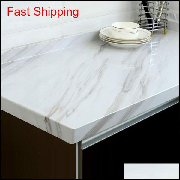 

marble film self adhesive wallpaper for bathroom kitchen cupboard counter paper pvc waterproof wall stickers 21dbw ladec