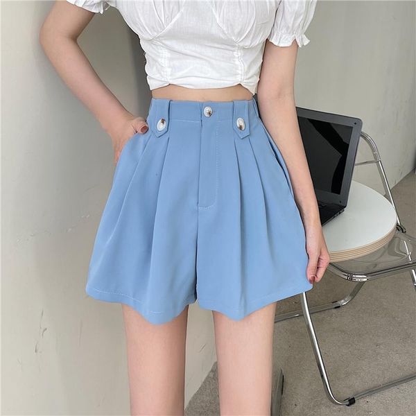 

women's shorts ytx1585 2021 summer high waist casual wide-leg women, White;black