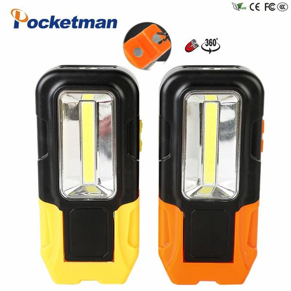 

portable torch strong magnet cob led 3 mode battery operated latern waterproof mini torch for outdoor camping