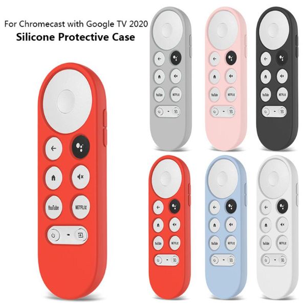 

remote controlers silicone protective case control cover for chromecast with google tv voice anti-lost