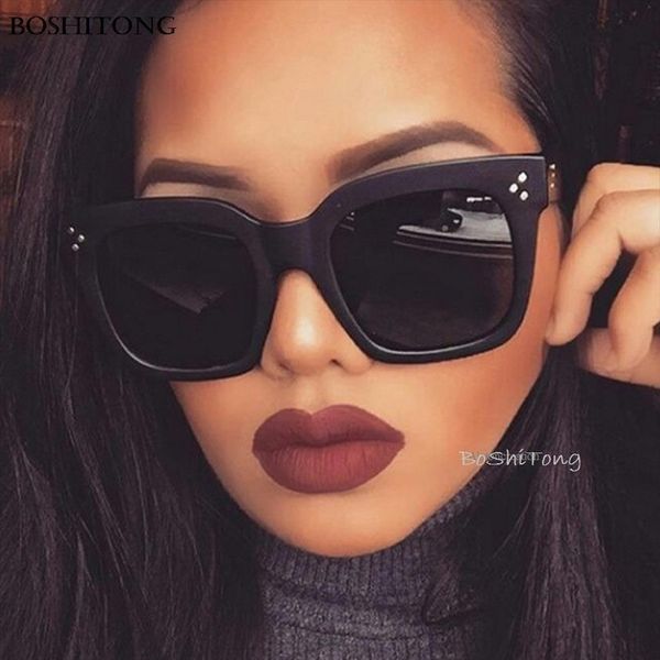 

vierkante zonnebril vrouwen merk designer grote frame gradint vintage voor mannen oculos de sol feminino, White;black