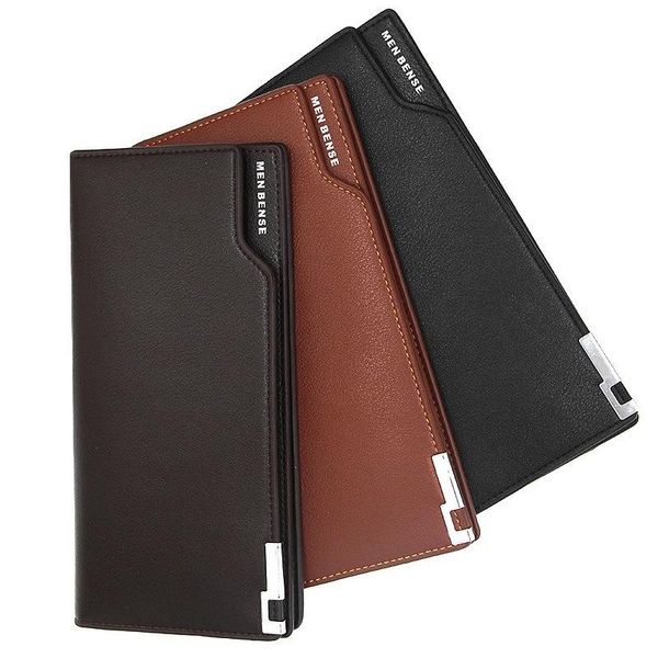 

wallets men's wallet business fashion simple long large capacity multi-functional hand bag pu men card bags, Red;black