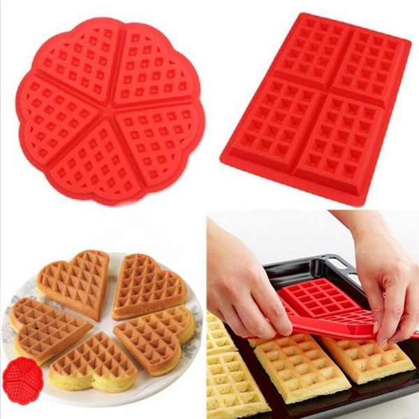 

baking moulds kitchen waffle mold non-stick cake mould makers silicone bakeware