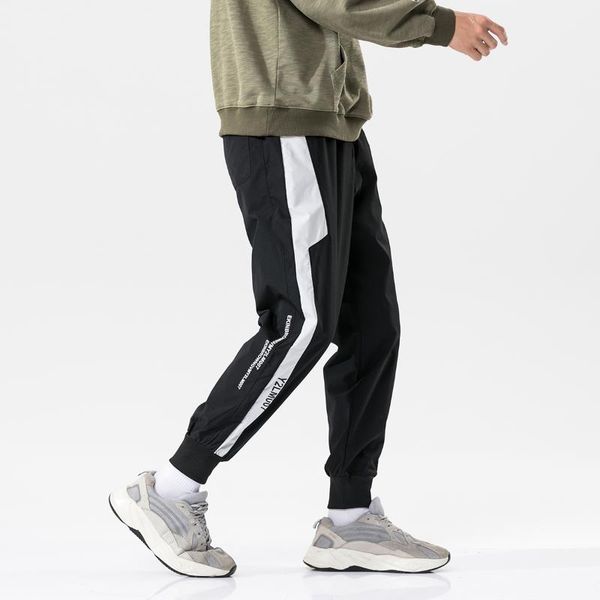 

men's pants cargo men streetwear hip hop mens joggers casual harem ankle length trousers elastic waist black grey 4xl 5xl