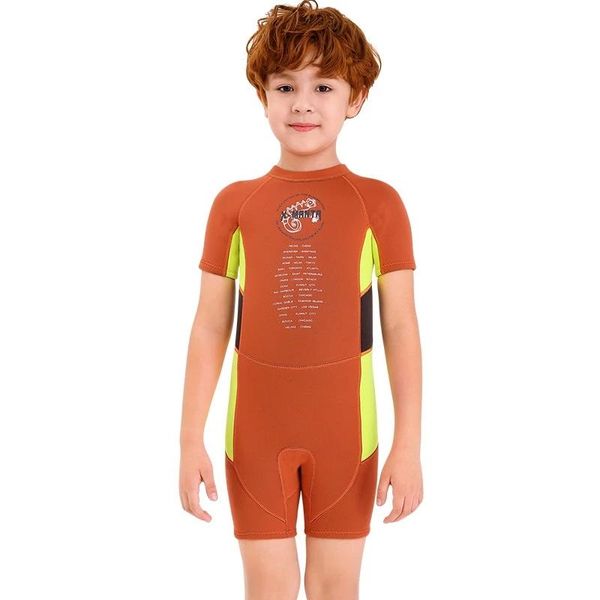 

swim wear dive & sail boys 2.5mm neoprene wetsuit children's scuba diving suit sun-proof upf50 short-sleeved surfing snorkeling swimsui