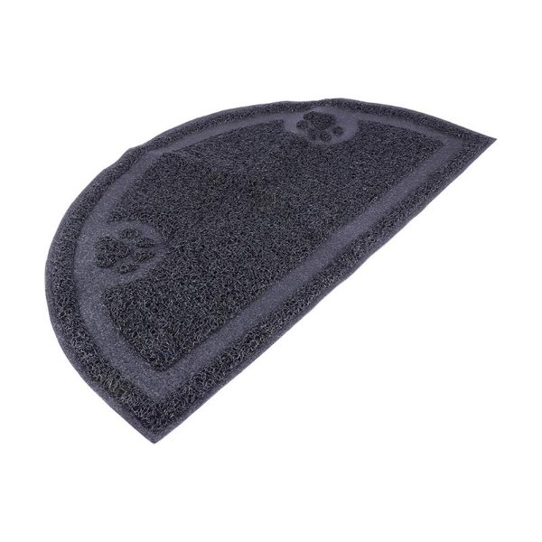 

semicircular cat litter pad non-slip placemat pet waterproof feeding mat