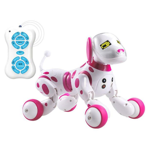 

wireless rc robot dog talking smart electronic pet toy educational intelligent children birthday gift led interactive sing dance