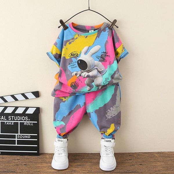

clothing sets children's boys summer suits 2021 foreign-style baby fashionable clothes handsome short-sleeved 1 set, White