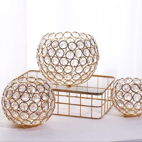 

candle holders retro hollow iron crystal ball holder wedding christmas decorations for home romantic deskdecoration european style