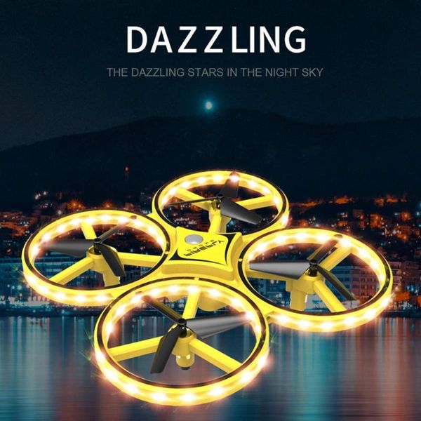 

zf04 rc mini quadcopter induction drone smart watch remote sensing gesture aircraft ufo hand control drone altitude hold kids