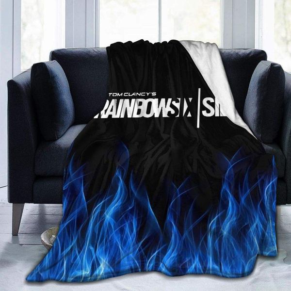 

blankets rainbow six siege throw blanket ultra soft micro fleece weighted cartoon smooth print for sofa bed travel