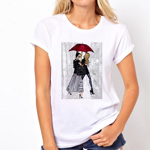 

vogue princess t shirt sweet women fashion 90s girls tshirt harajuku ulzzang print graphic summer t shirt tee, White