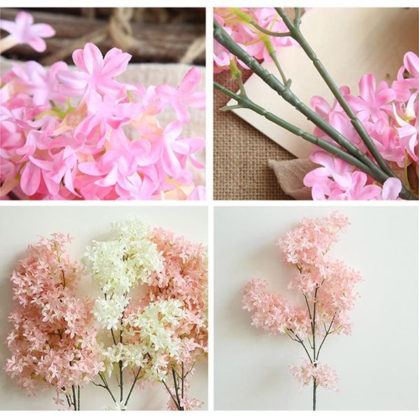 

artificial flower branch home flower arrangement silk cherry blossoms branch wedding festival party decoration fake