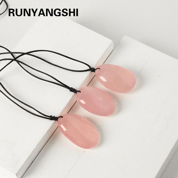 

decorative objects & figurines 1pc natural pink stone rose quartz crystal pendants for trendy jewelry making diy necklace woman gifts