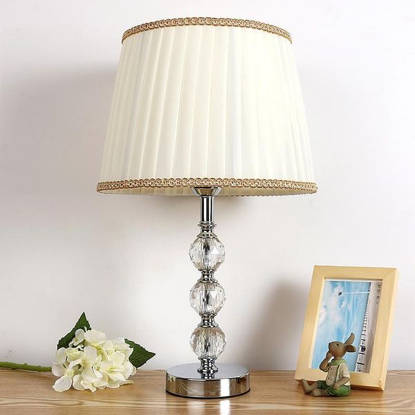 

table lamps modern crystal lamp lighting bedroom bedside luxury fashion abajur el k9