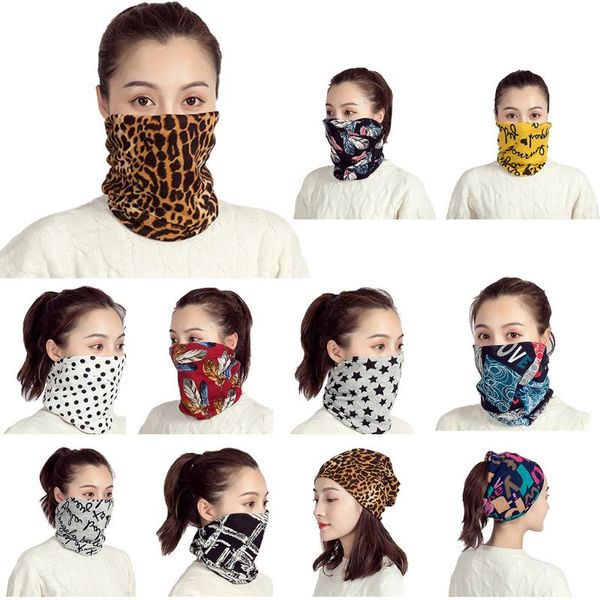 

scarves women wool mask scarf face mascarillas headbands wraps print lady warm neck bib women's hedging reusable riding masks, Blue;gray