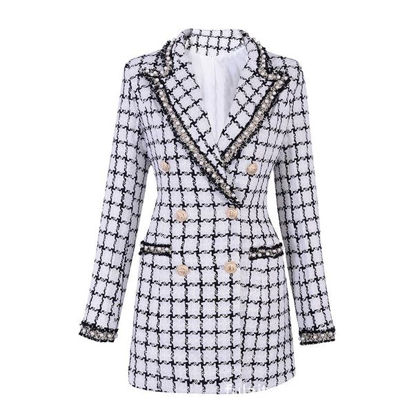 

women's jackets 2021 women coat winter clothing fashion double breasted warm woolen blends female elegant outwear jacket overcoats, Black;brown