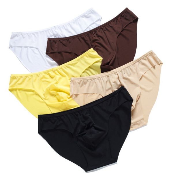 

saleice cream on silk summer seamless panties casual under men's shorts gay underwear plus size wholesale, Black;white