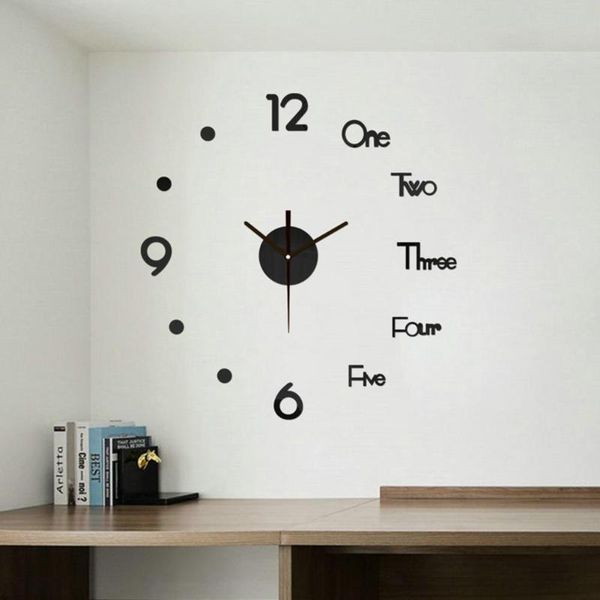 

wall clocks acrylic clock diy simple silent home living room bedroom