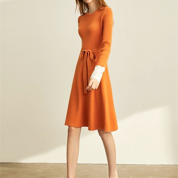 

amie sukol sweet chic dress autumn sputnik receive waist bottoming slim mare knitted skirt 11840264 210527, Black;gray