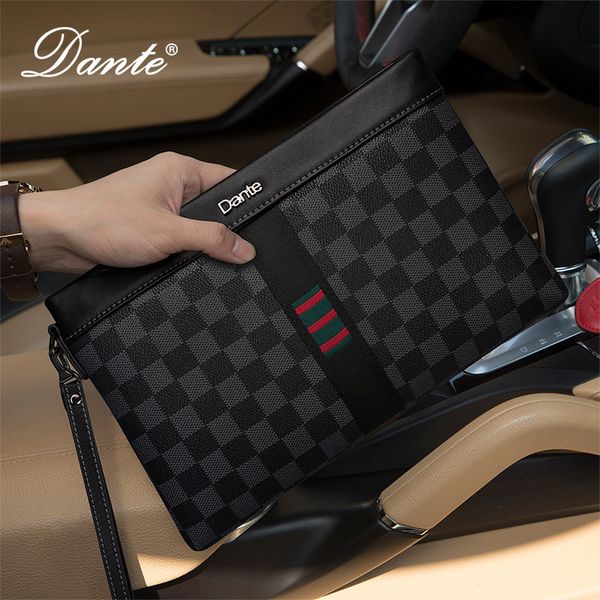 

hand bag handbag men's fashion clip business leisure leather, Red;black