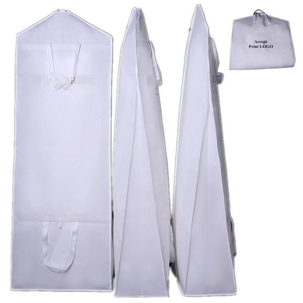 

clothing & wardrobe storage portable overcoat dust cover for bridal wedding dress gown dustproof protection bag solid color